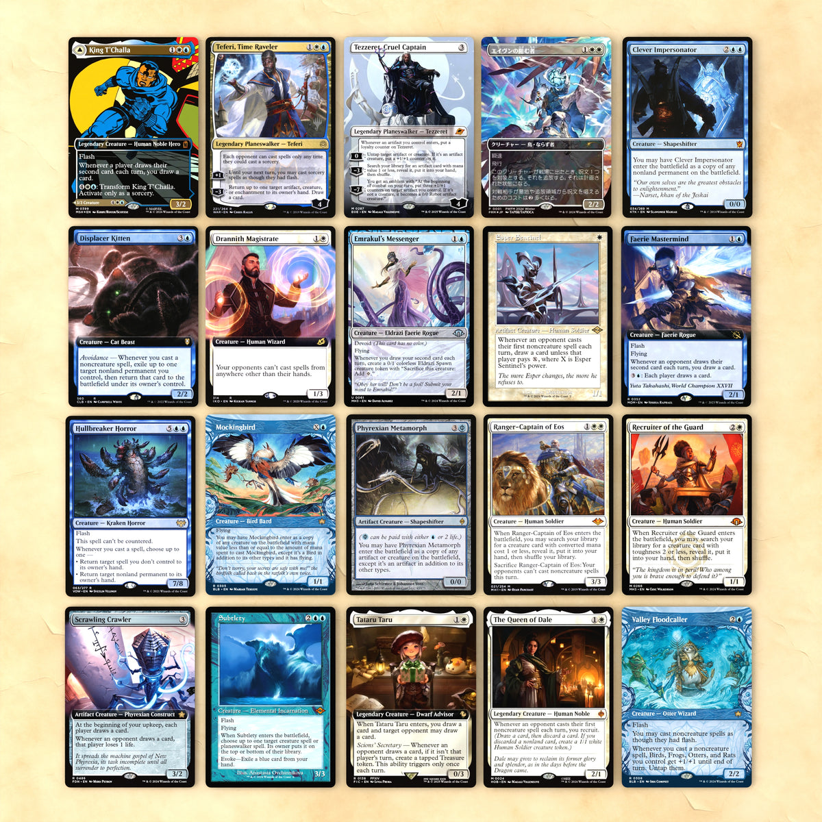 King T'Challa (Flash Control) cEDH MTG Proxy Commander Deck