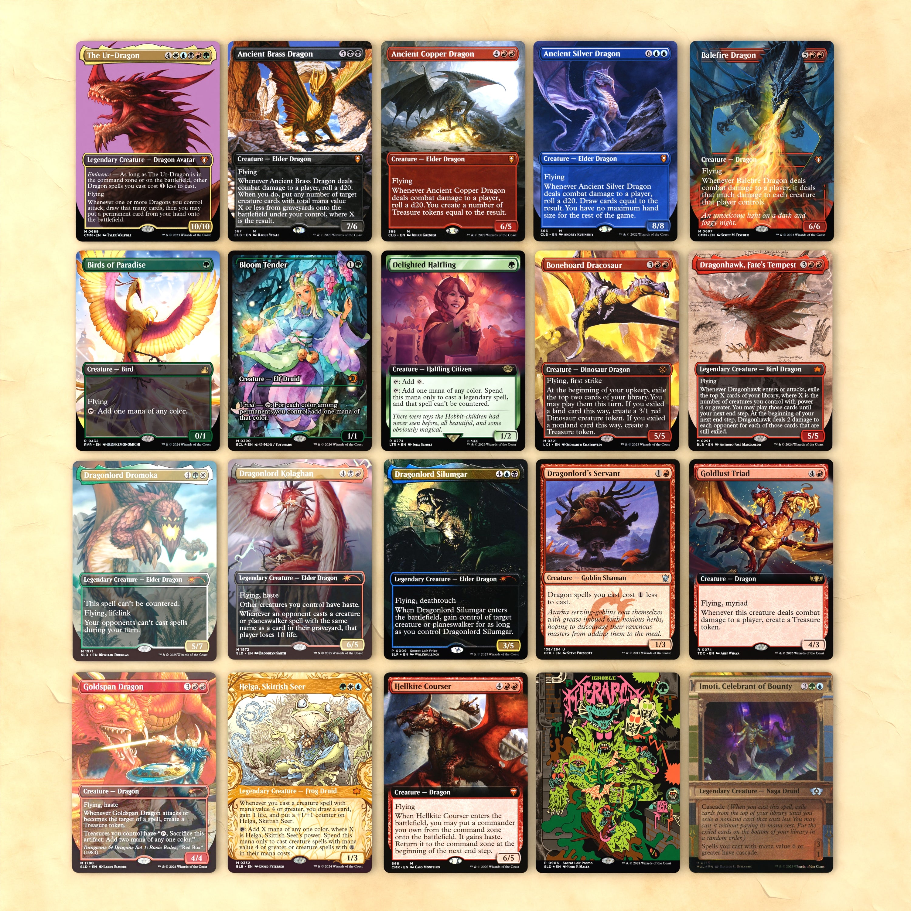 The Ur-Dragon (Dragon Tribal) Complete MTG Proxy Deck