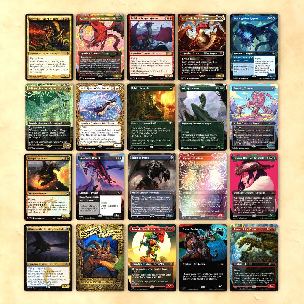 The Ur-Dragon + Zada, Hedron Grinder Complete Commander Decks + Vintage Artifact Set | Premium Alt Art EDH Collection