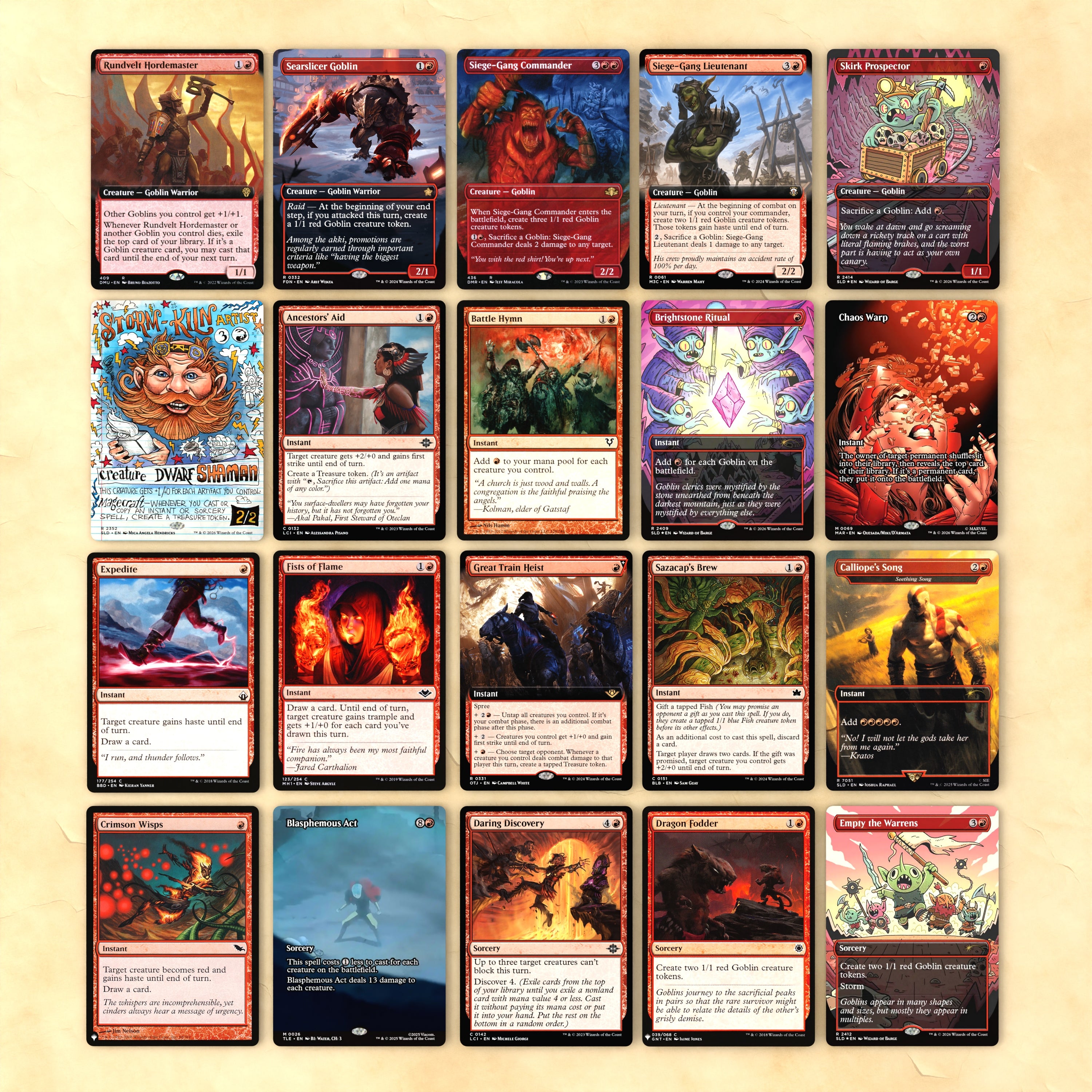 Zada, Hedron Grinder (Goblin Storm) Complete MTG Proxy Deck