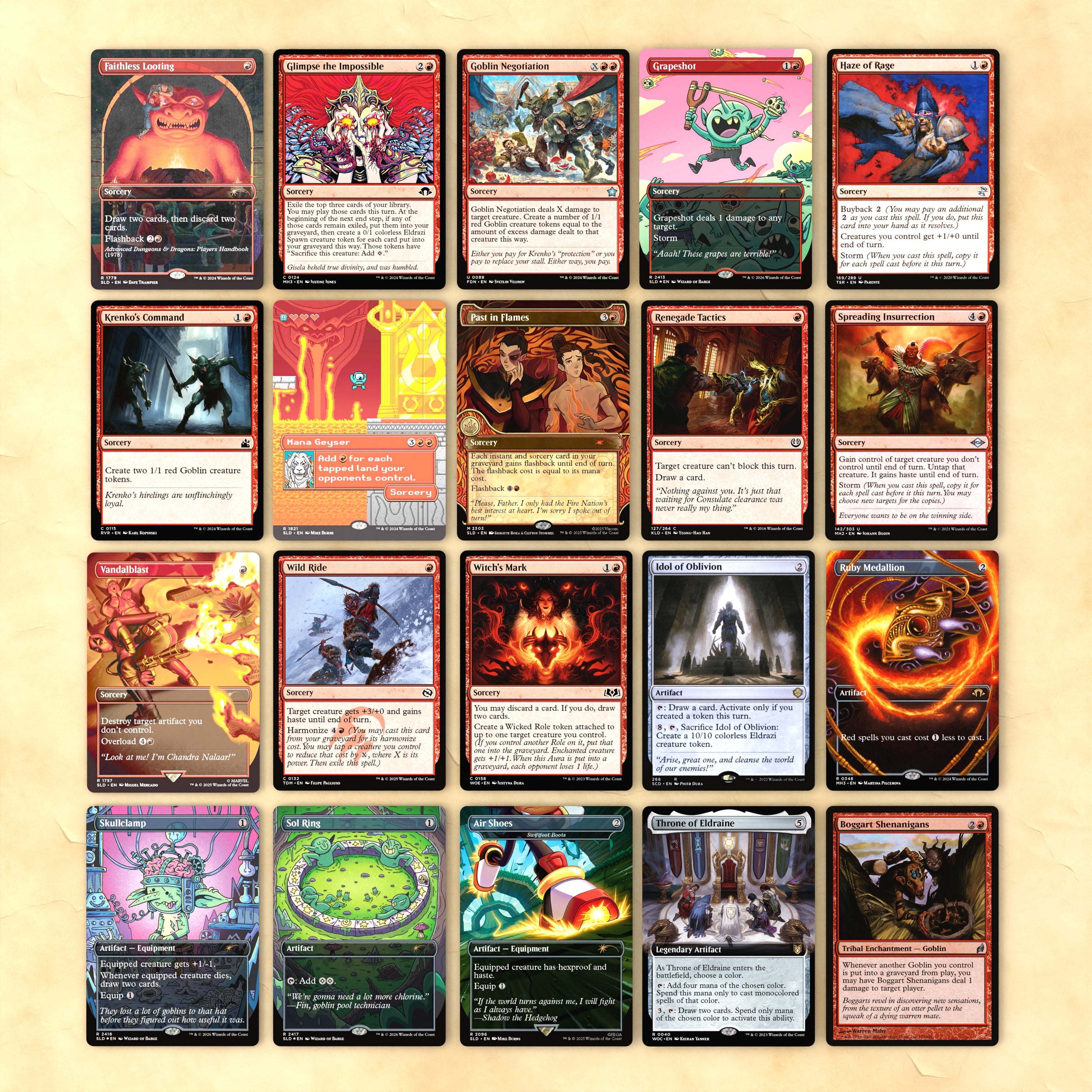 Zada, Hedron Grinder (Goblin Storm) Complete MTG Proxy Deck
