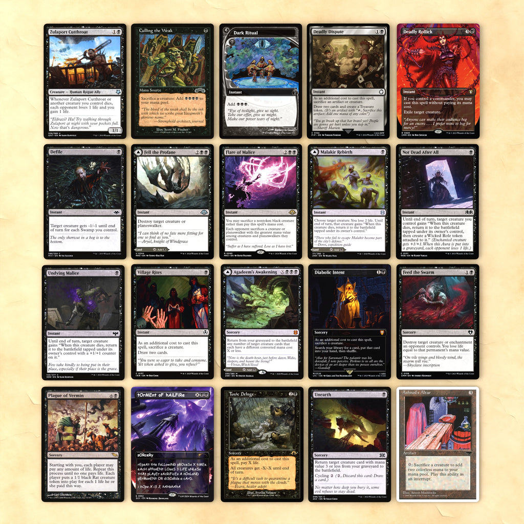 Sephiroth (One-Winged Angel Aristocrats) Bracket 4 MTG Proxy Commander Deck