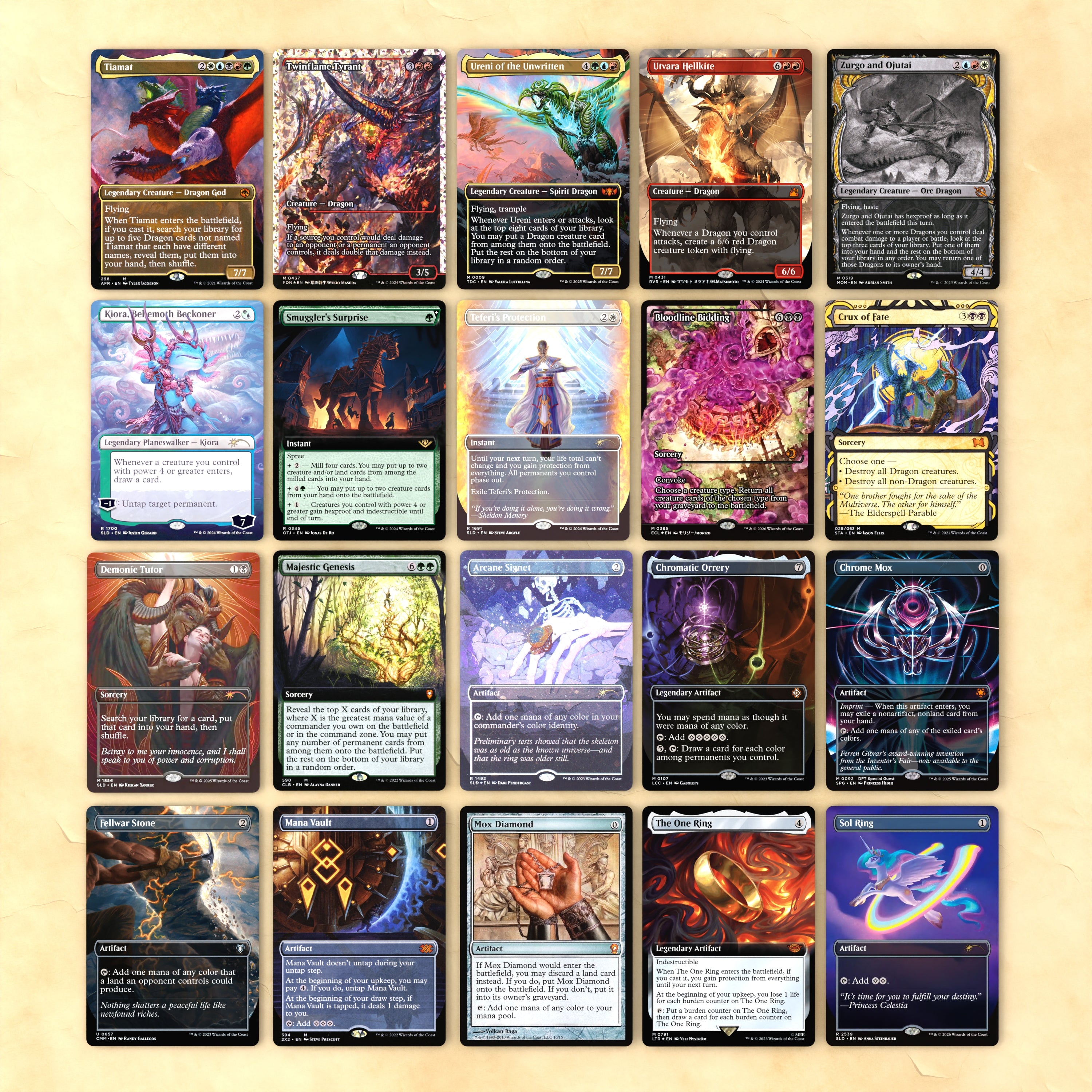The Ur-Dragon (Dragon Tribal) Complete MTG Proxy Deck