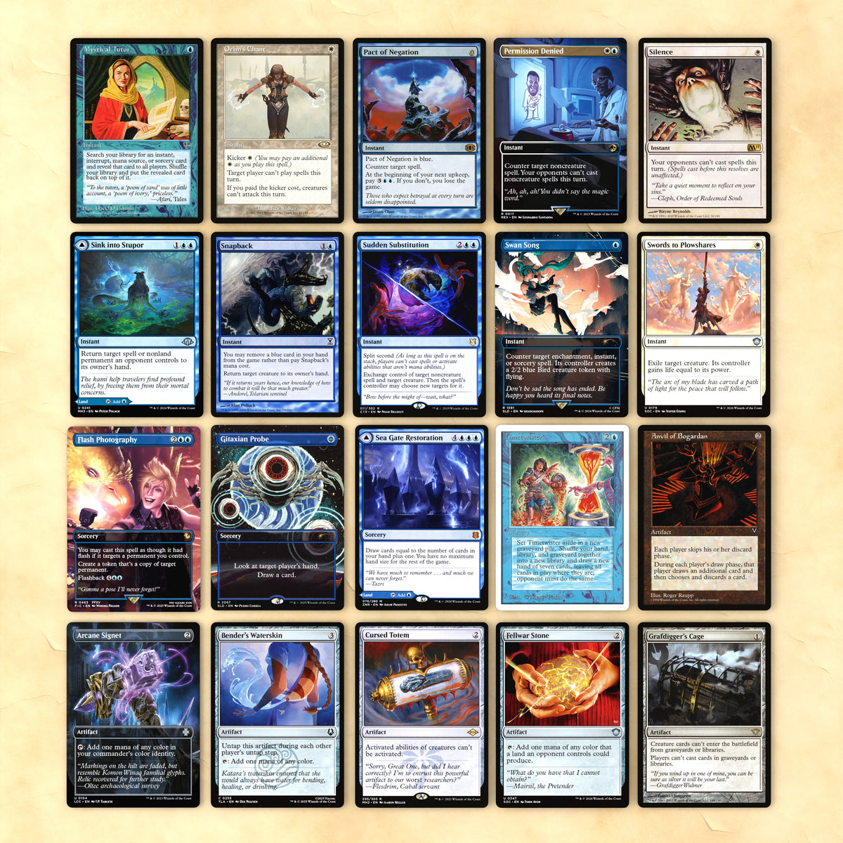 King T'Challa (Flash Control) cEDH MTG Proxy Commander Deck