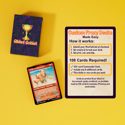 Custom 100-Card cEDH MTG Proxy Deck +8 Bonus Cards – Gilded Goblet