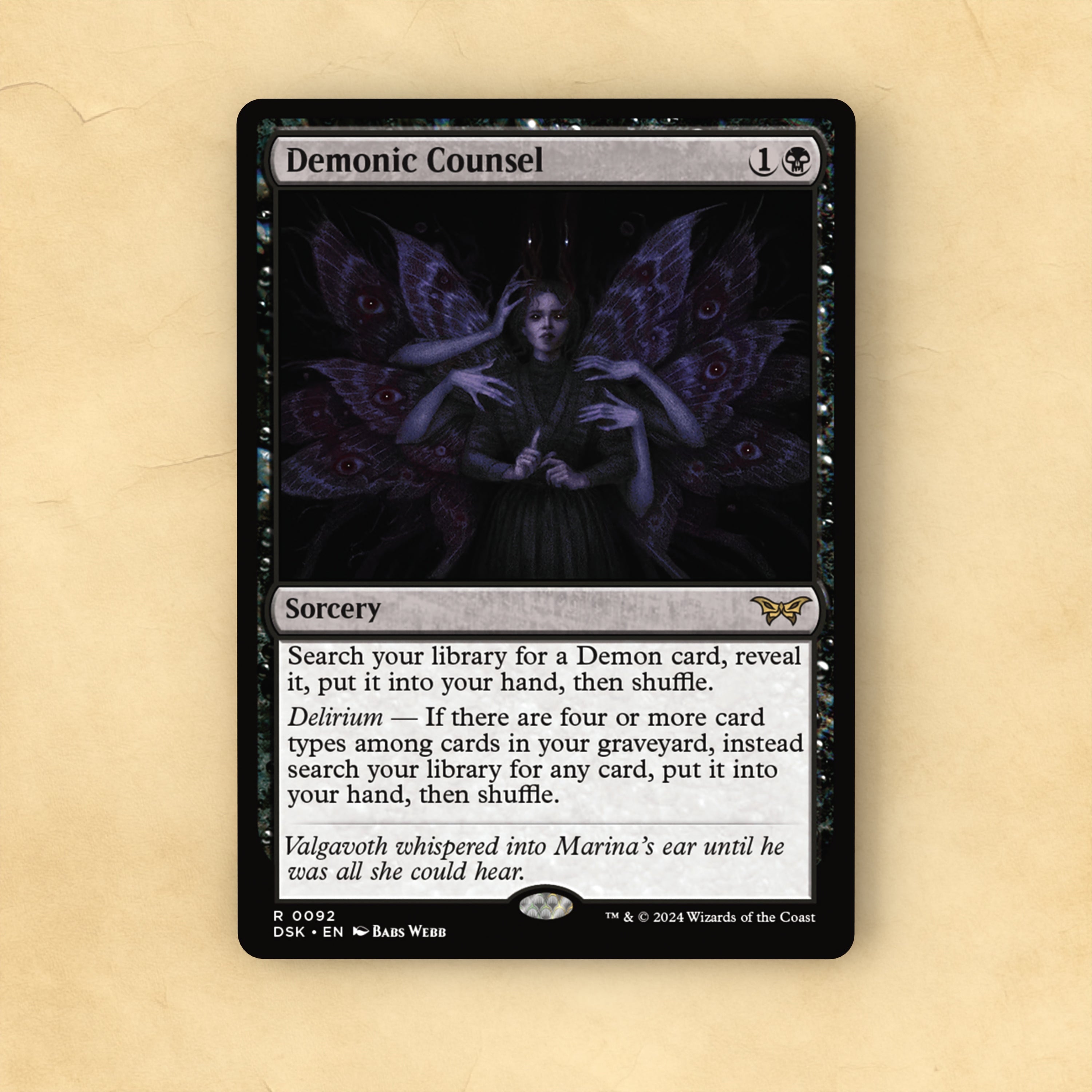Demonic Counsel MTG Proxy