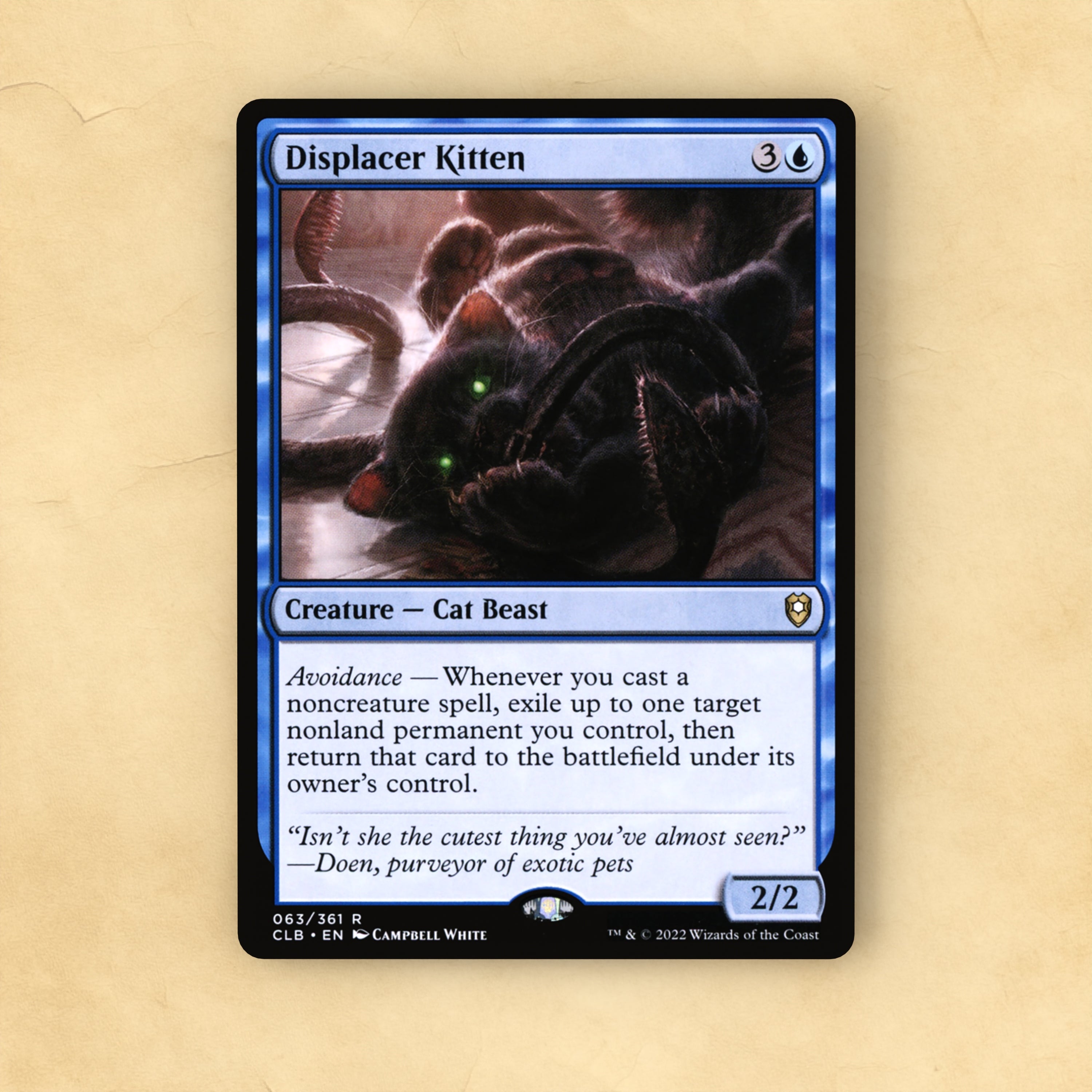 MTG ディスプレイサーの仔猫/Displacer Kitten1枚 027)《ディスプレイ