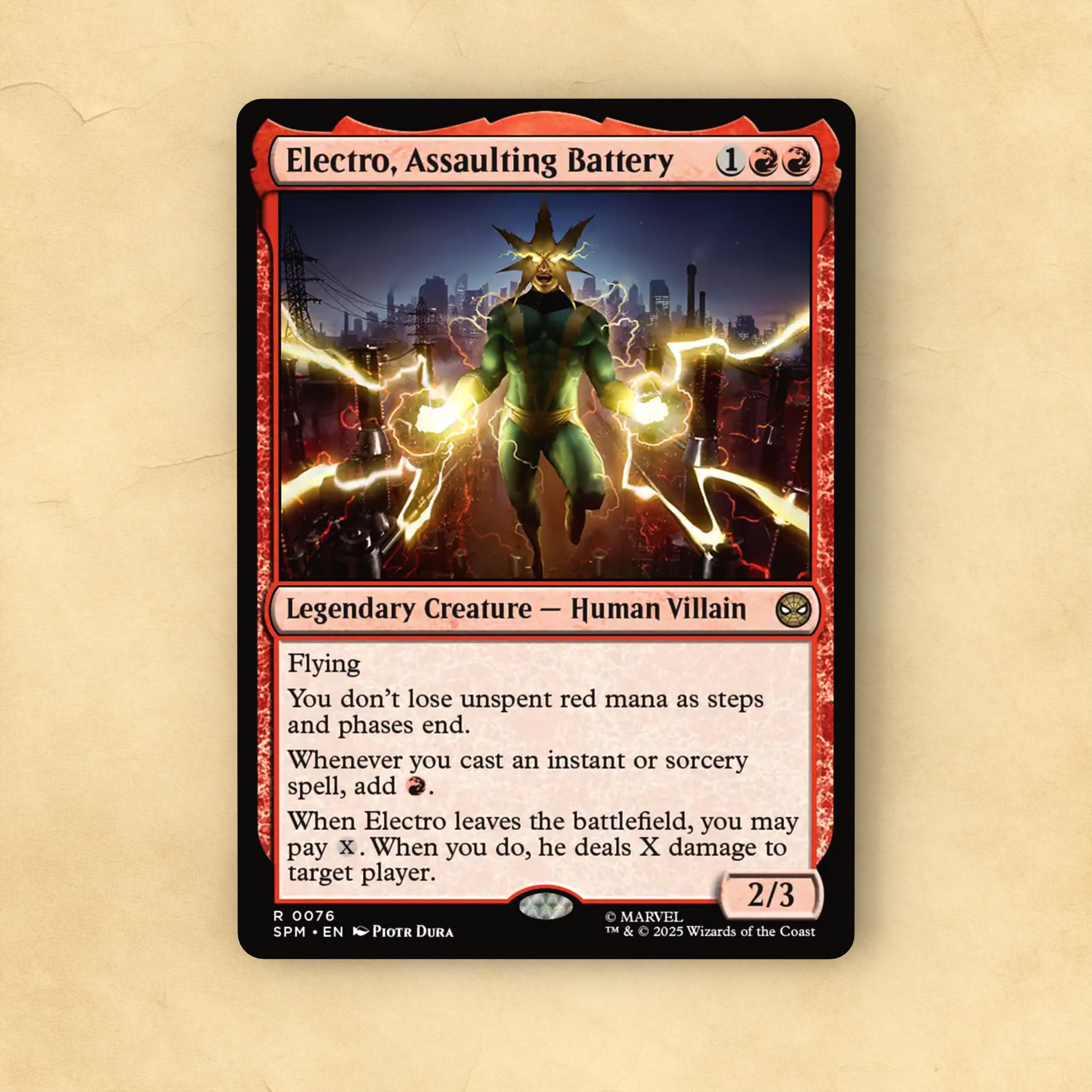 Electro, Assaulting Battery MTG Proxy