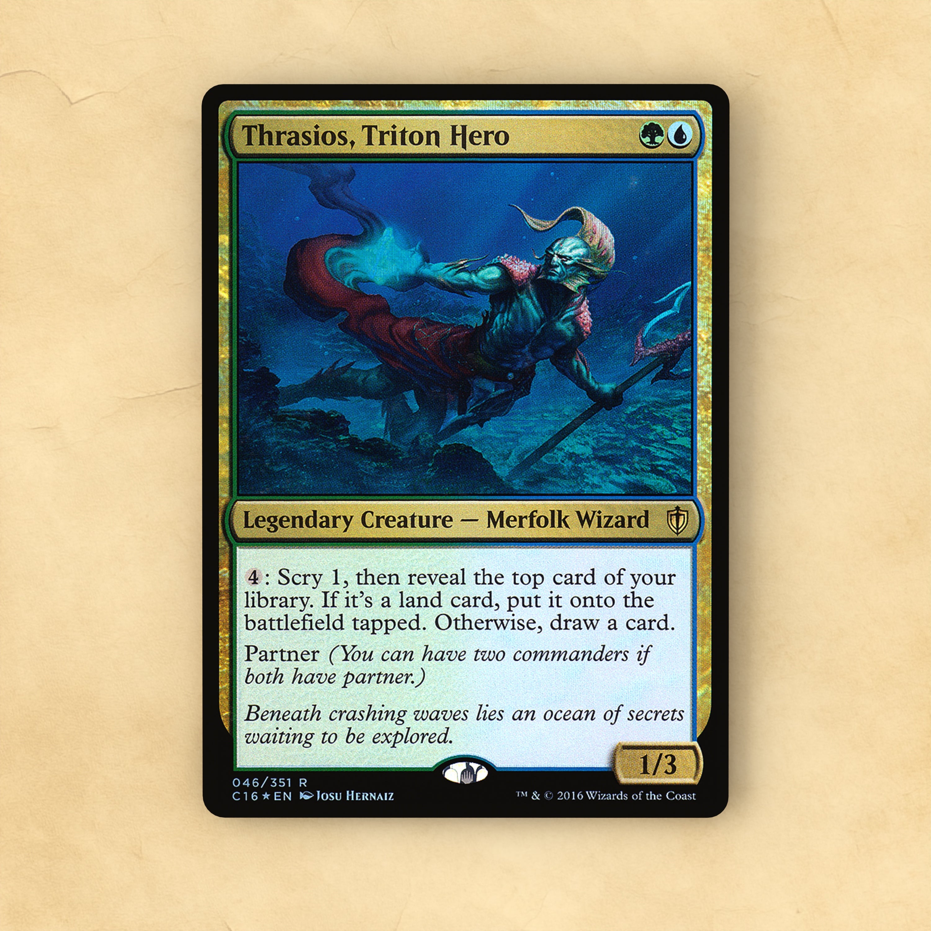 Thrasios, Triton Hero MTG Proxy