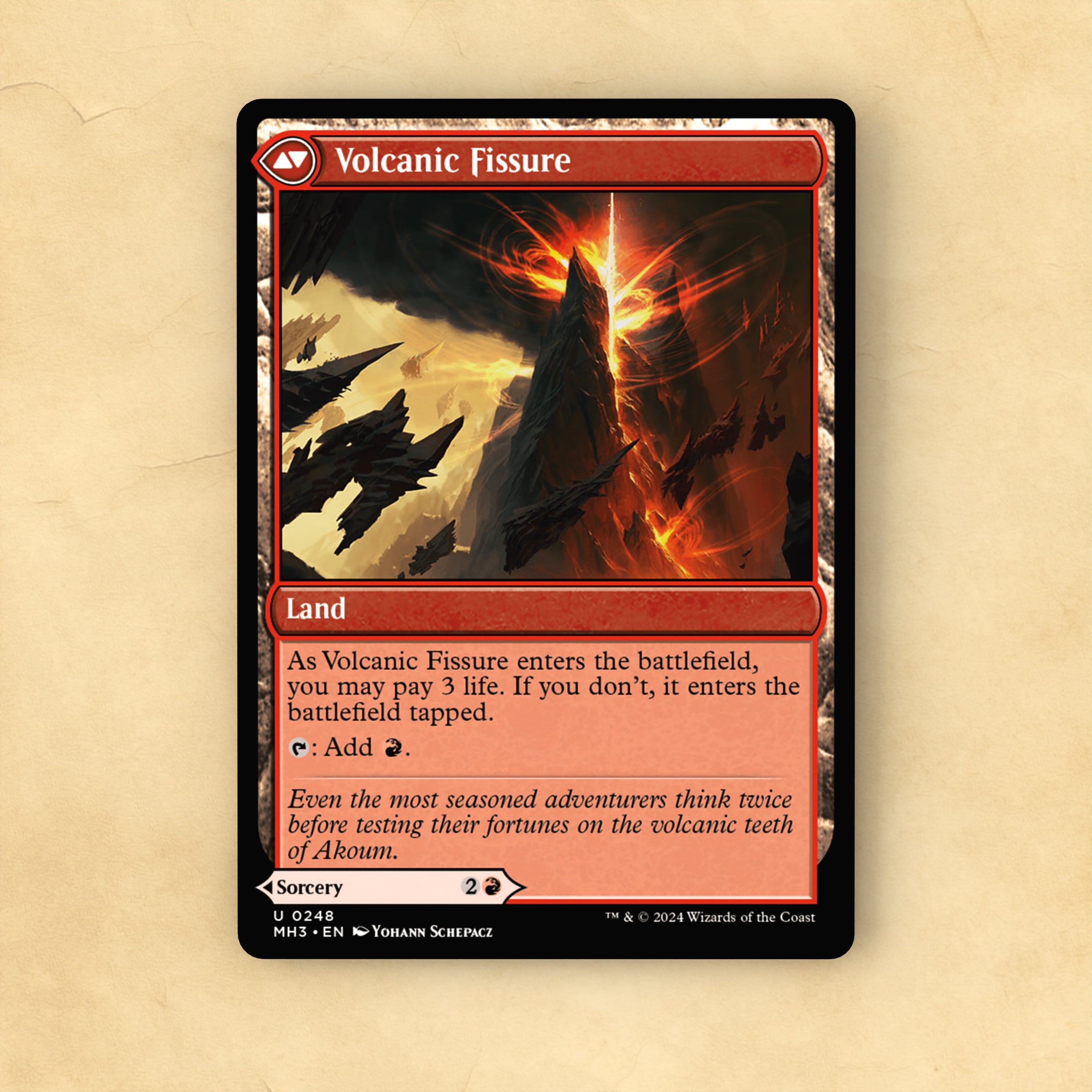 Volcanic Fissure MTG Proxy