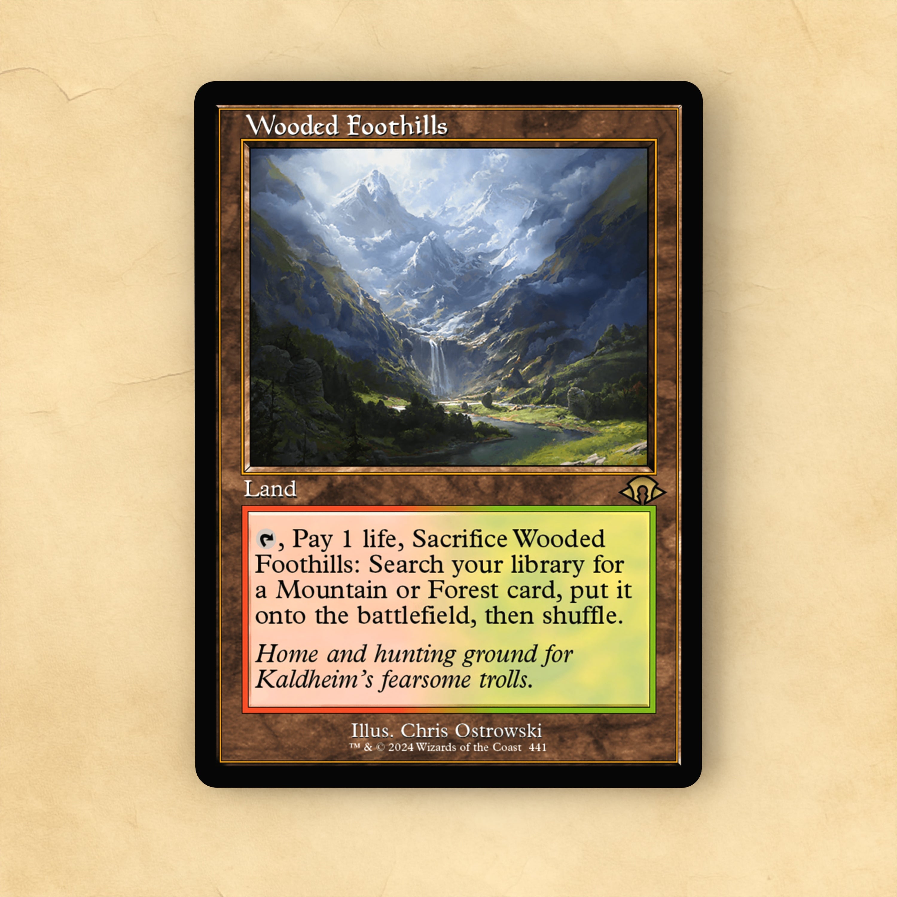 Wooded Foothills MTG Proxy