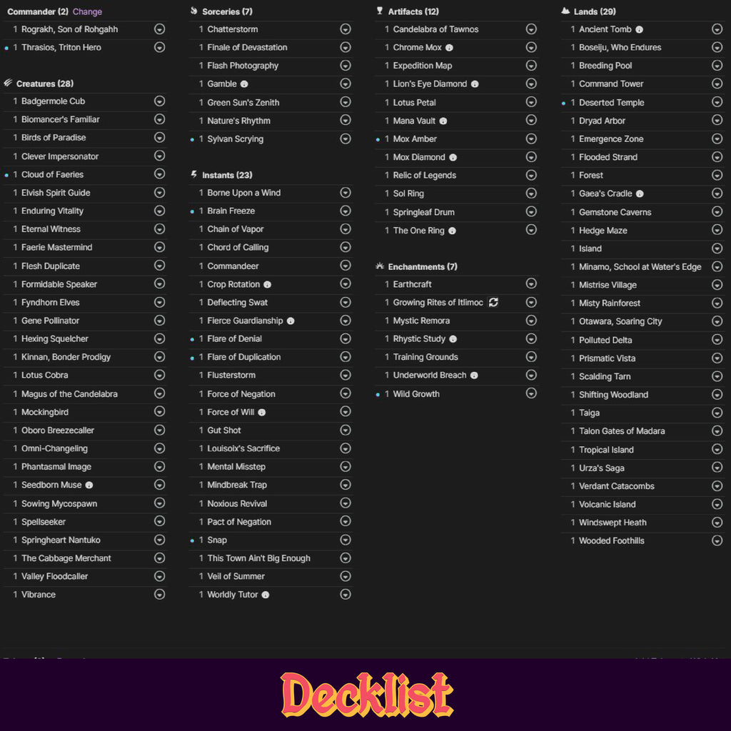 Rograkh, Thrasios cEDH MTG Proxy Deck