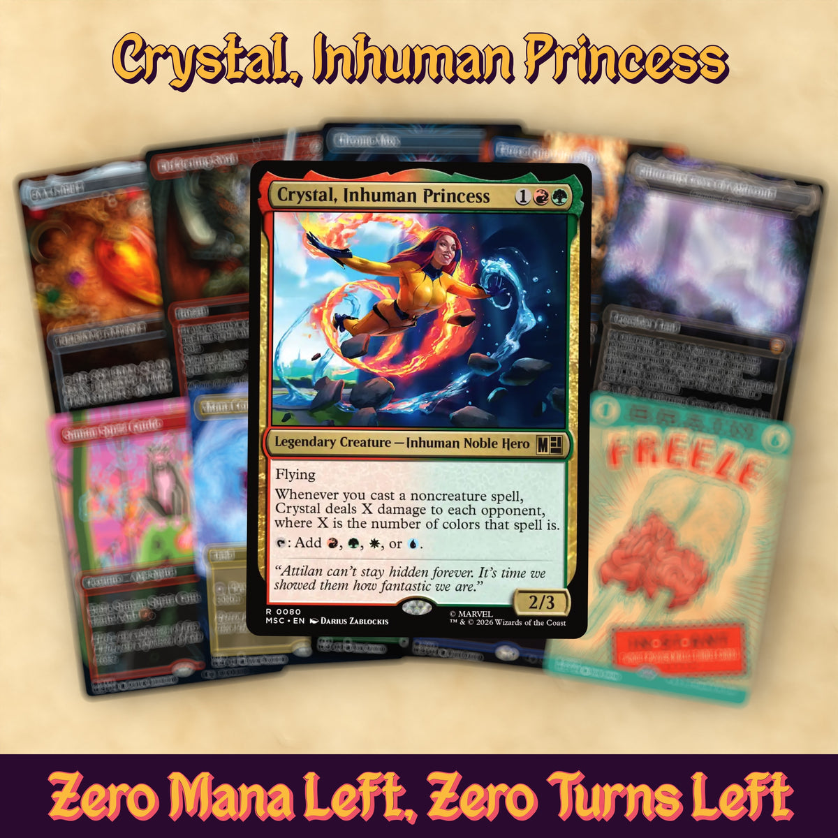 Crystal, Inhuman Princess (Curiosity Storm) cEDH MTG Proxy Commander Deck