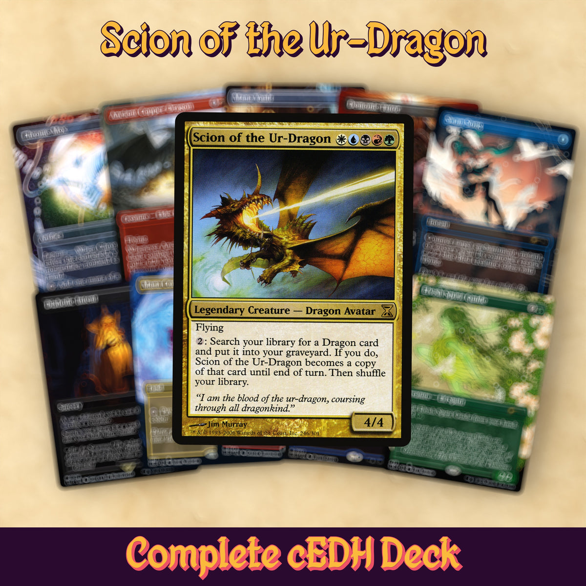 Scion of the Ur-Dragon (Prismari Storm) cEDH MTG Proxy Commander Deck