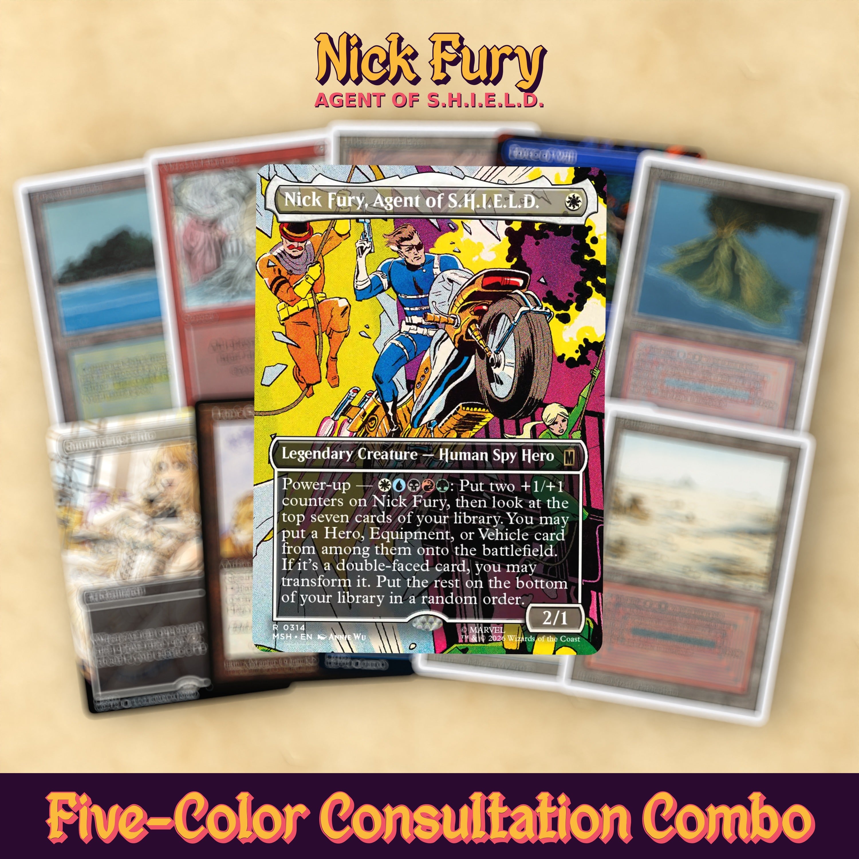 Nick Fury, Agent of S.H.I.E.L.D cEDH Complete MTG Proxy Deck