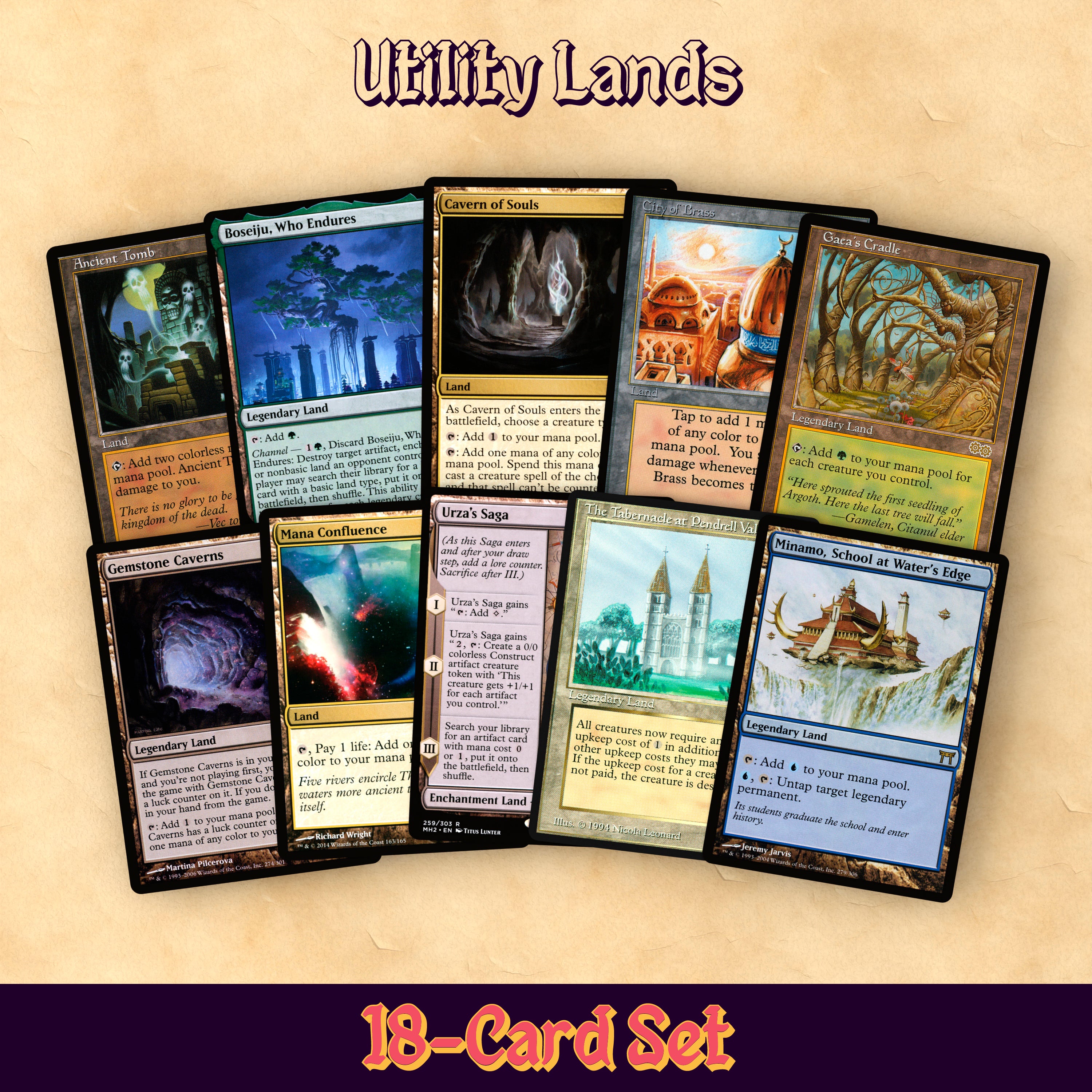 Utiilty Lands MTG Proxy Set