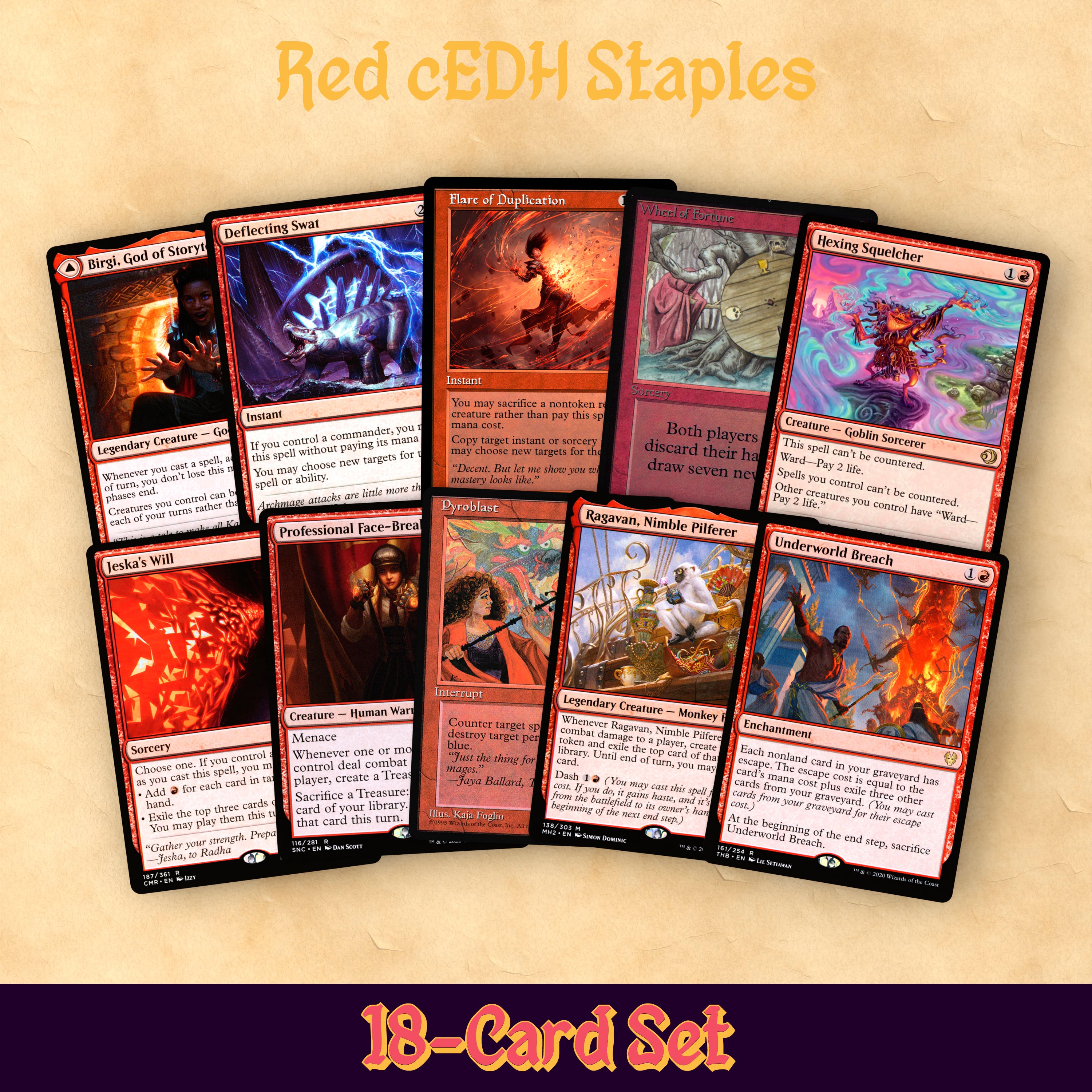 Red Staples cEDH MTG Proxy Staples Set