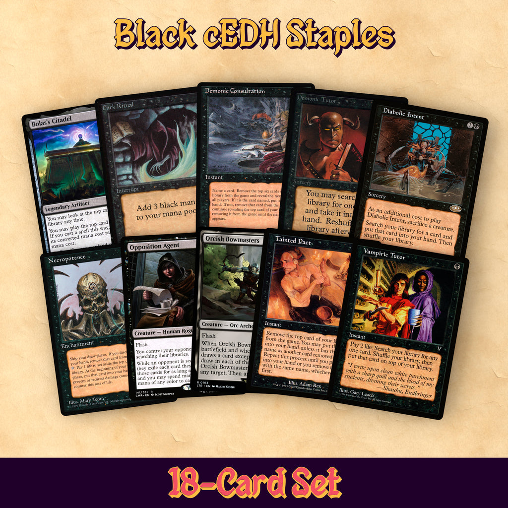 Black Staples cEDH MTG Proxy Staples Set