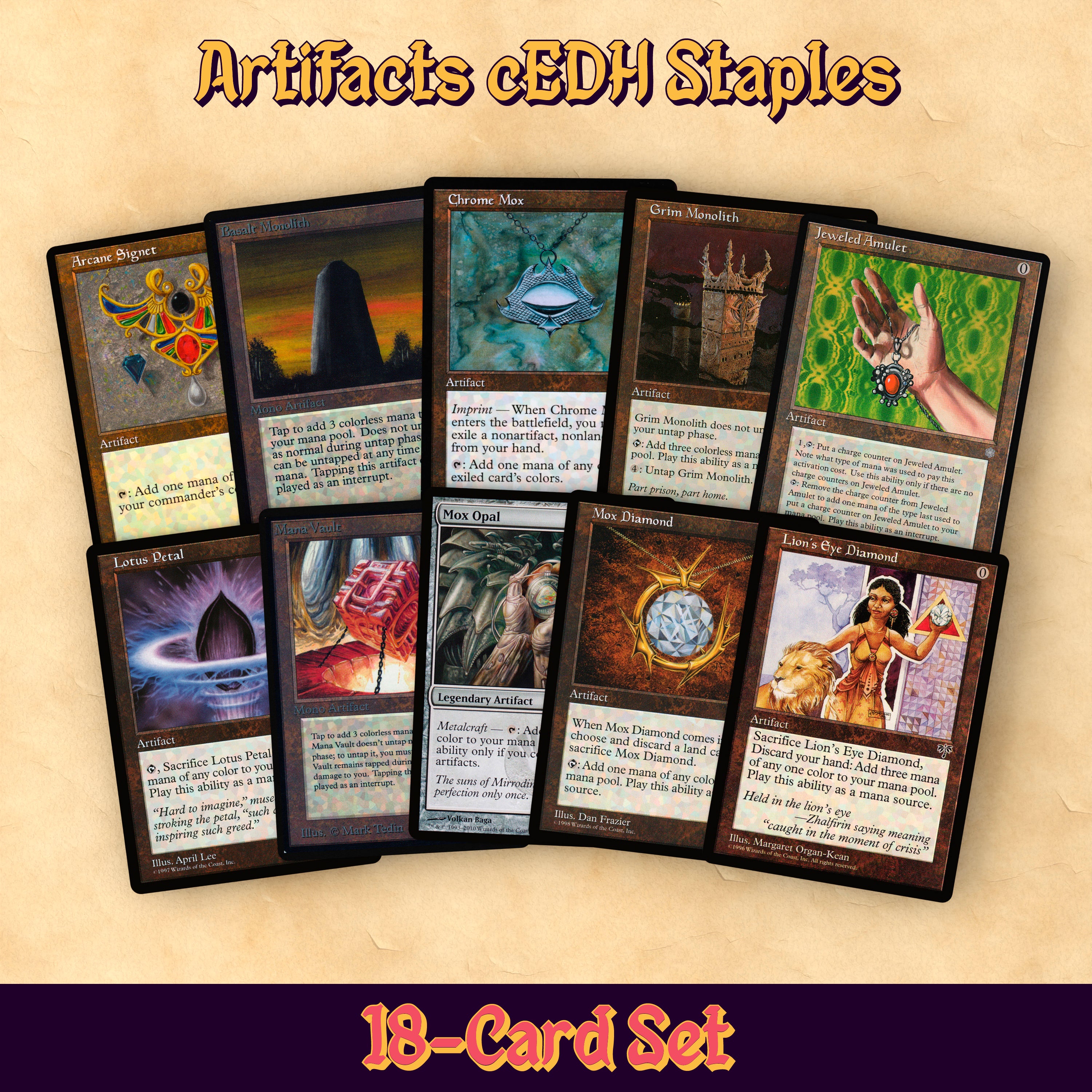 Artifacts / Mana Rocks cEDH MTG Proxy Staples Set