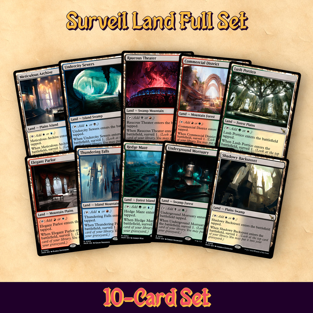 Surveil Lands MTG Proxy Set