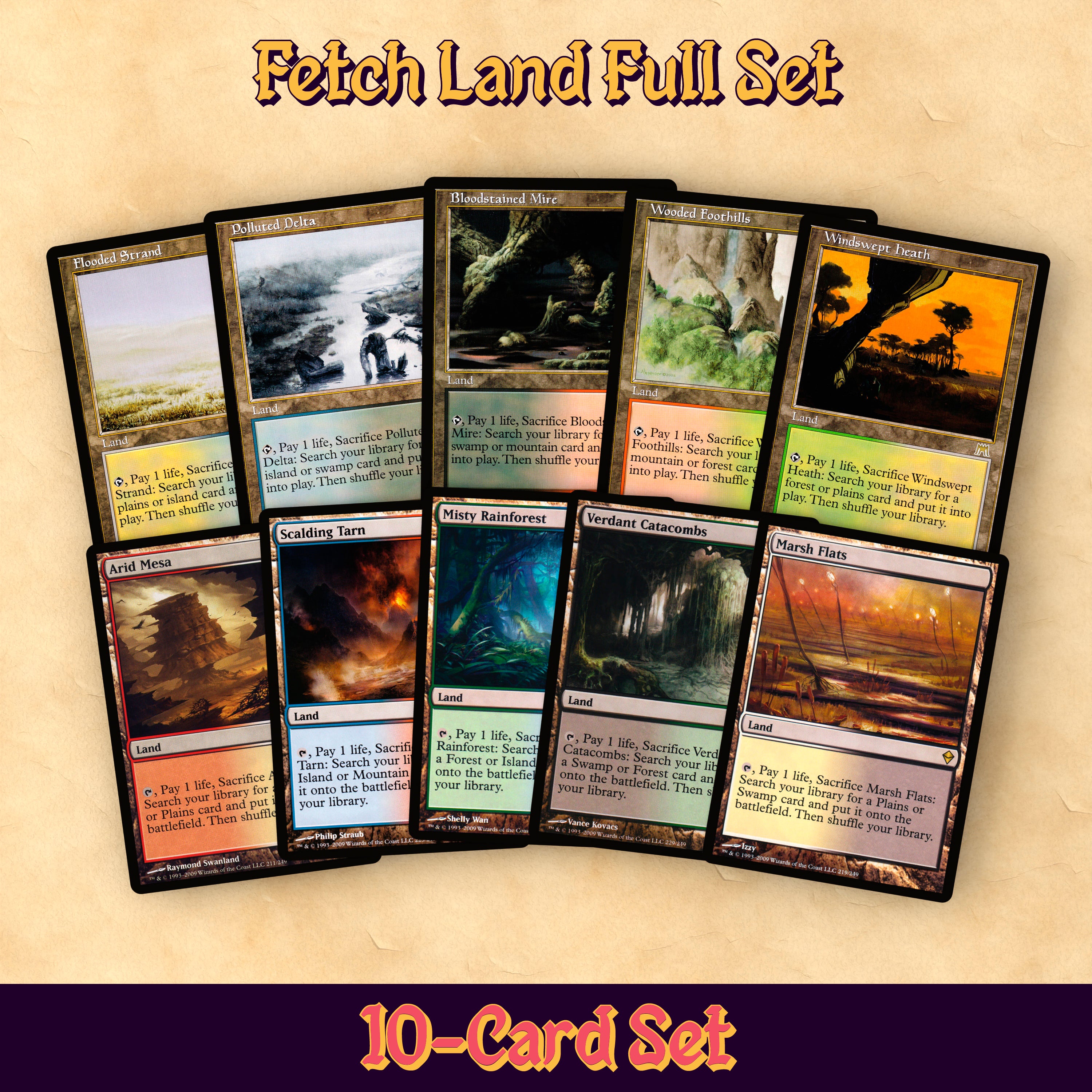 Fetch Lands MTG Proxy Set