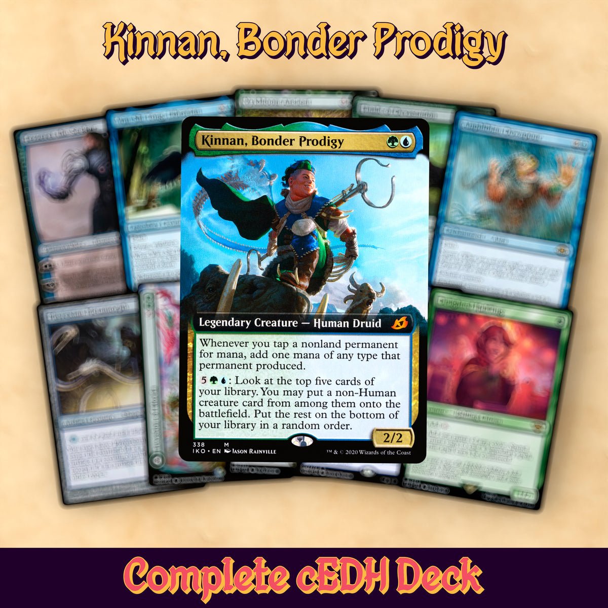 Custom 100-Card cEDH MTG Proxy Deck +8 Bonus Cards – Gilded Goblet